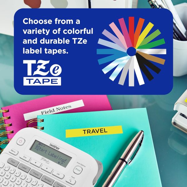 Brother P-Touch Label Maker, PTD220, Thermal, Inkless Printer for Home & Office Organization, Portable & Lightweight, QWERTY Keyboard, One-Touch Keys & 25 Pre-Set Label Templates Label Memory - Image 4