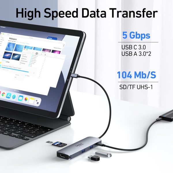 USB C Docking Station Dual HDMI Monitor,USB C to Dual HDMI Adapter with 2 HDMI Ports,PD Charging,SD/TF,USB A&C 3.0 Ports,USB C Hub HDMI for Dell XPS/HP/Lenovo/Surface/Yoga etc - Image 6